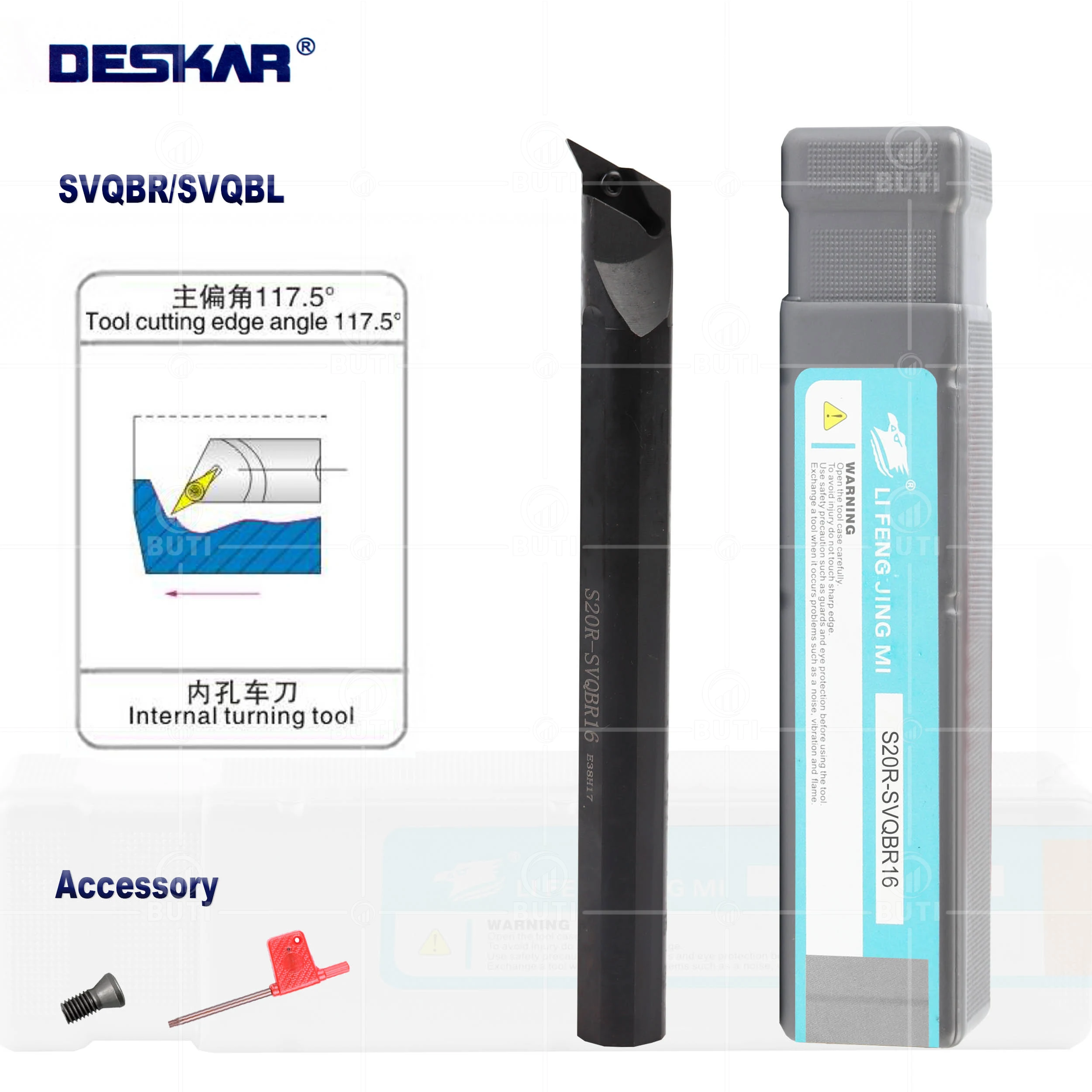 

DESKAR 100% оригинальный S16Q/S20R/S25S-SVQBR/SVQBL11/16 держатель внутреннего токарного инструмента SVQBL токарный станок с ЧПУ Расточная штанга использование VBMT VCMT лезвие