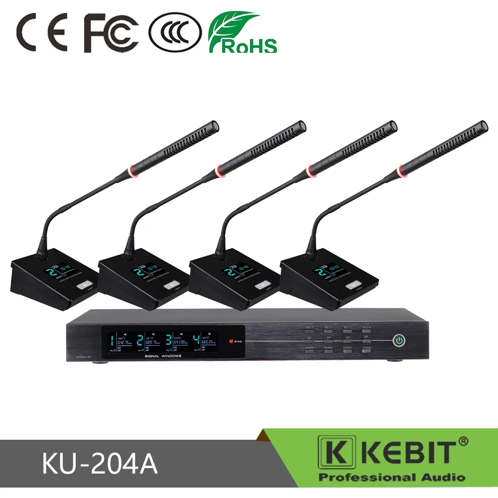 KEBIT KU-204A Professional UHF Four channels Wireless Microphone