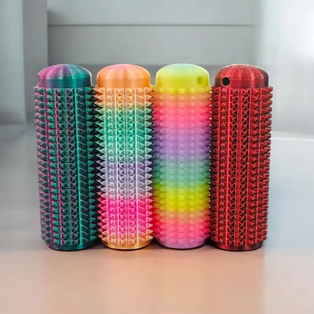 Mini BPA-Free Tactile Sensory Keychain Sensory Stimulation Textured Spiky Grip Portable Bumpy Grippie Stim Keychain Office Desk