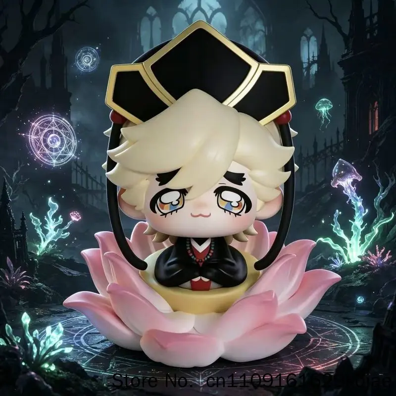 Demon Slayer Douma Chibi Figure Sitting Pose Lotus Collectible Pvc Figurine Desk Decoration Car Ornament Anime Merchandise - view 2