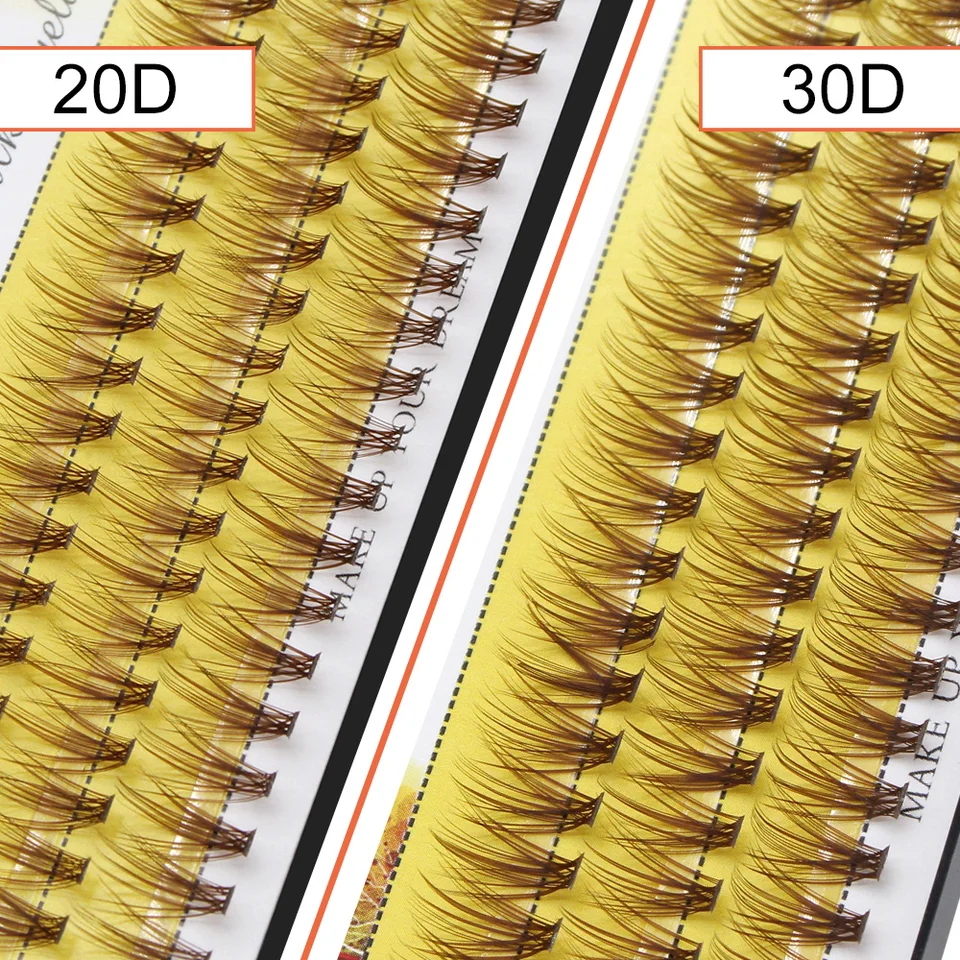 Mayoreo de pestañas postizas marrones 20D 30D sexys naturales suaves extensión de pestañas postizas herramienta de maquillaje simple y fácil de operar 2