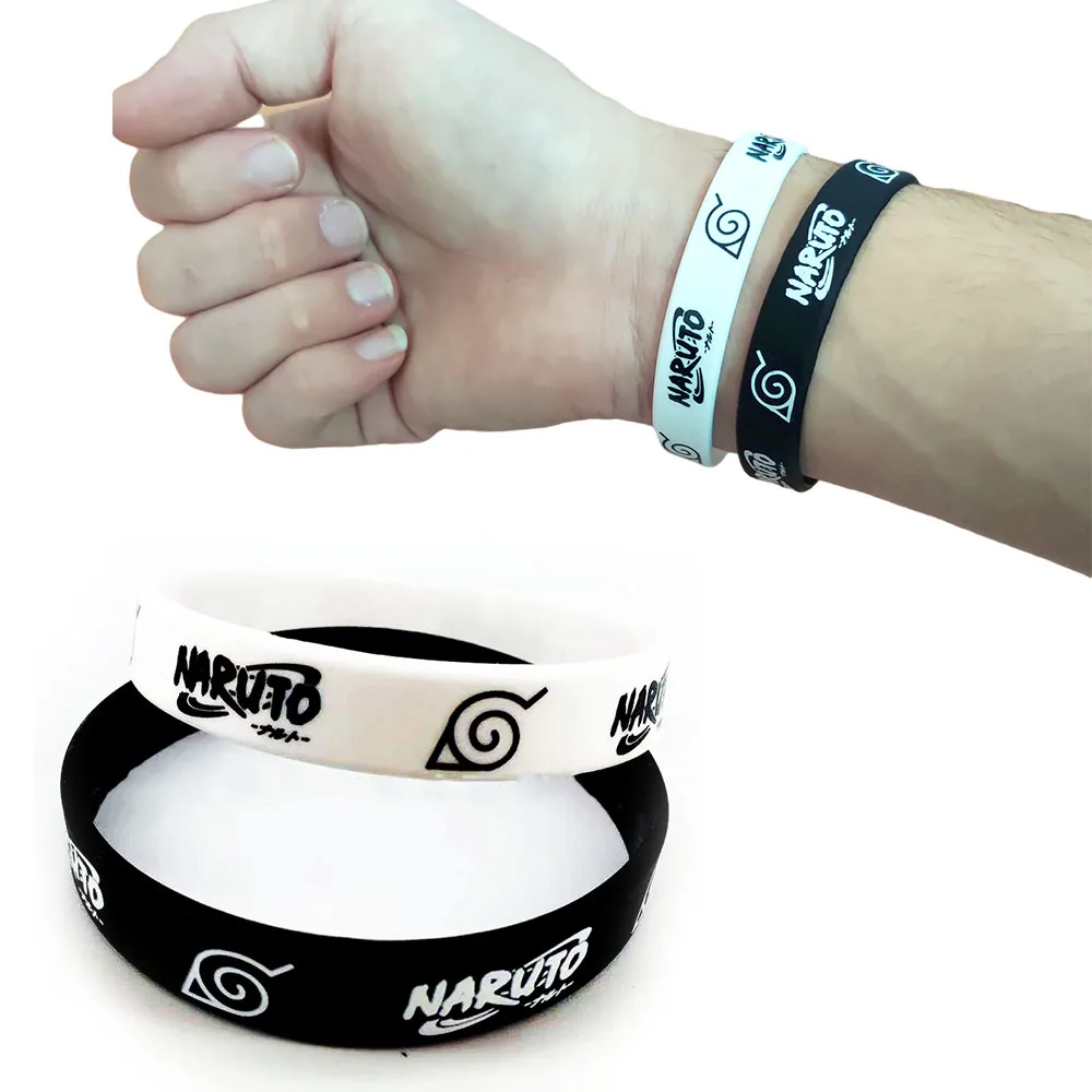 Anime Naruto Silica Gel Bracelet NARUTO Cosplay Accessories Costume Props Wristband Kakashi Kids Children Boy Toy Christmas Gift