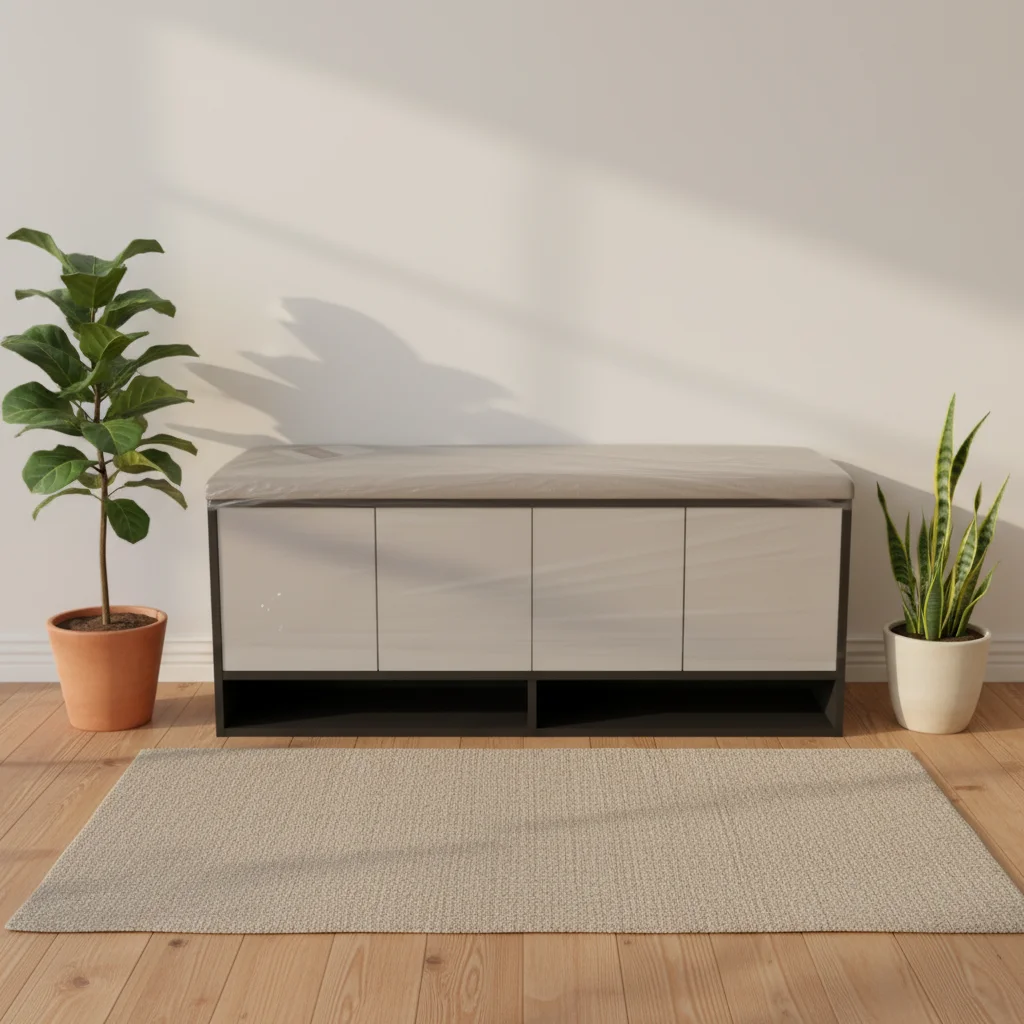 Shoe Bench Home Entrance Shoe Cabinet And Seat Bench With Storage Function