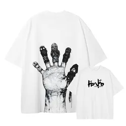 Anime Dorohedoro T Shirt Manga Caiman Oversized Vintage Washed T-shirts Streetwear Retro DTG Printing Tops Tees Men 100% Cotton