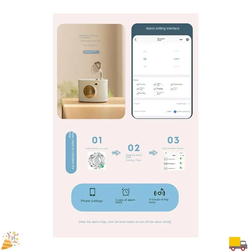 A32HOT-Bluetooth Altoparlante Orologio retrò Sveglia Calendario con display Desktop Decorazioni per la casa Regalo creativo Piccolo altoparlante