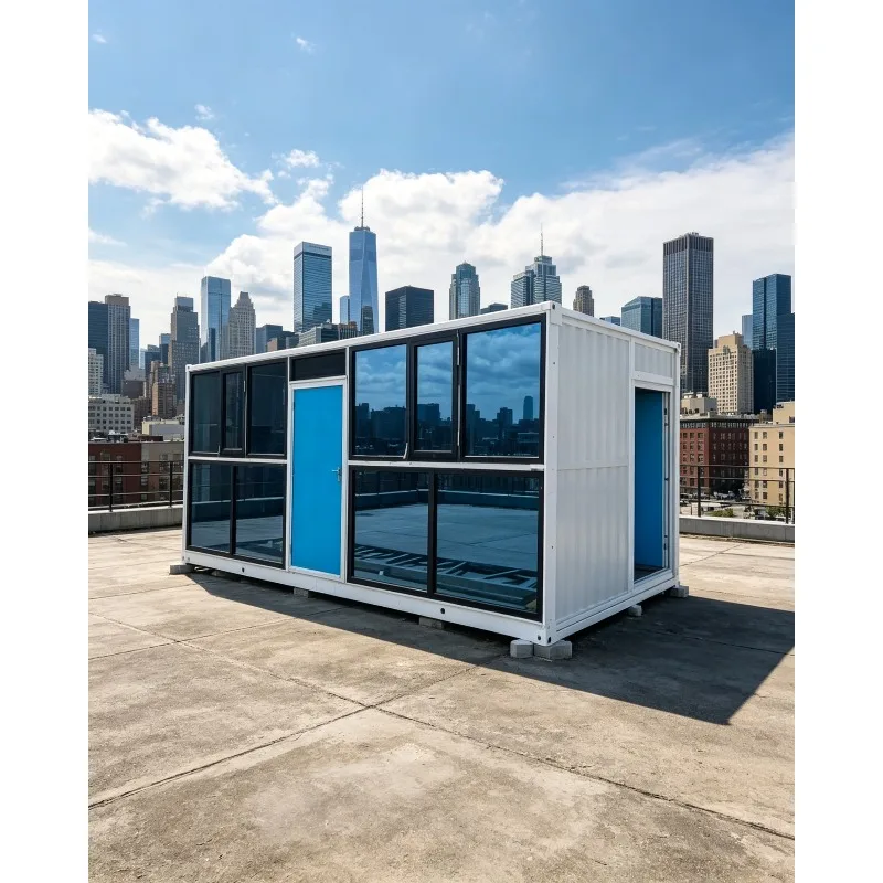 Fast Build Prefabricated Container Building Smart House Wholesale Construction Site Office Z-shaped Folding Container House