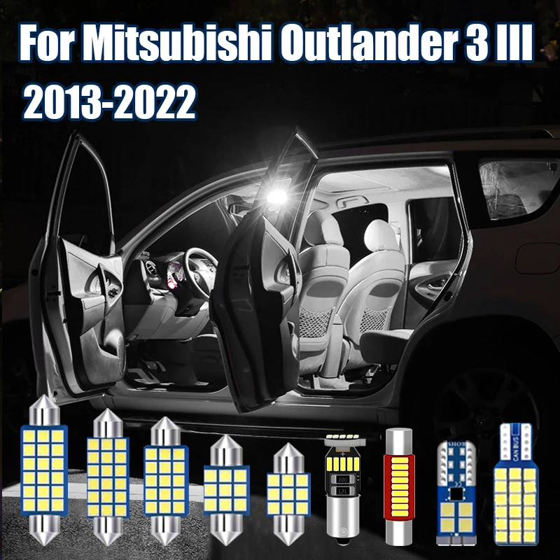 

For Mitsubishi Outlander 3 2013 2014 2015 2016 2017 2018 2019 2020 2021 2022 phev 4pcs Car LED Interior Lamp Light Accessories