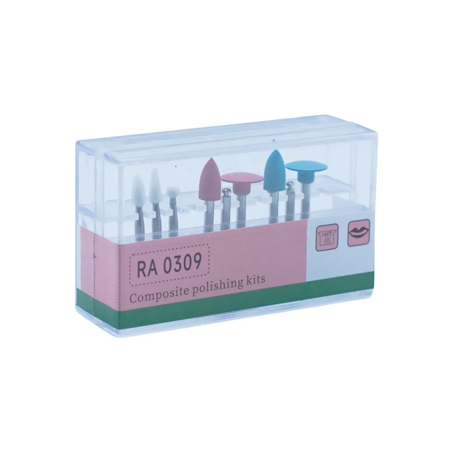 RA0309 Dental Composite Polishing For Low Speed Handpiece Contra Angle Kit Resin Sanding Polishing Set Dentistry Tool 9pcs/Set