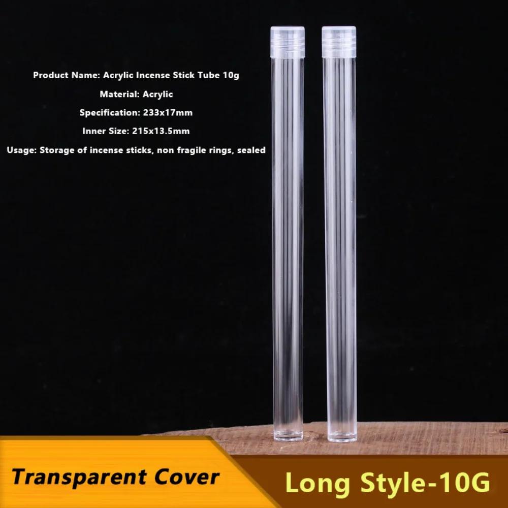 

Multifunctional Acrylic Incense Stick Tube Transparent with Detachable Airtight Lid Incense Holder Joss Stick Storage Tube