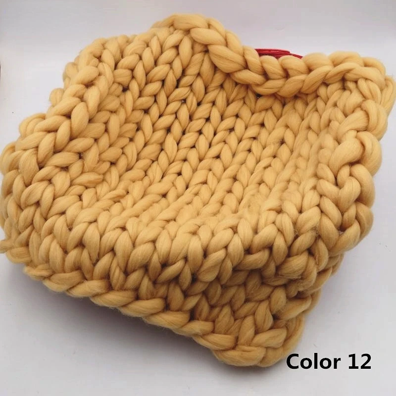 45*45cm Handcraft Acrylic Fiber Blanket Basket Stuffer Filler Newborn Baby Photography Background Thick Woven Accessories