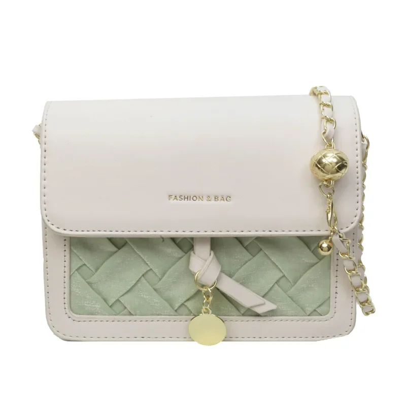 حقيبة مربعة صغيرة بسلسلة بتصميم صيفي للسيدات لعام 2025 - حقيبة ساعي كروس عصرية متعددة الاستخدامات