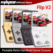 MIYOO Flip V2 Retro Handheld Game Console With Metal Hinge 3.5''IPS Screen Compact Portable Game Machine Dual analog sticks Gift