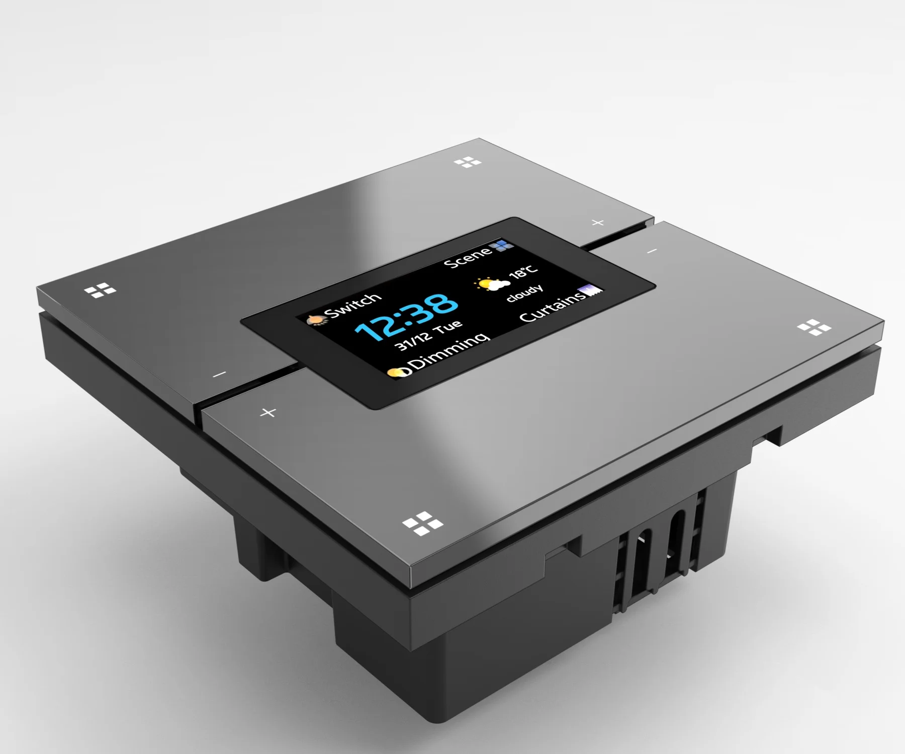 M9 pro interruptor de casa inteligente de 8 botões, display de toque de plástico, cenas de escurecimento ips, zigbee 3.0, fonte de alimentação personalizável para casa de hotel