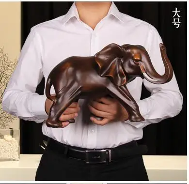 limited edition # Wholesale price HOME office TOP GOOD art WORK handmade Money drawing lucky Elephant statue