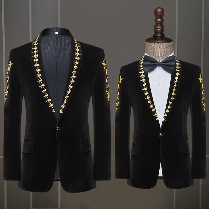 

Dress Black Graduation Clothing Host Summer Suits for Men Wedding Business Magician 2024 New High Quality Men's Jackets