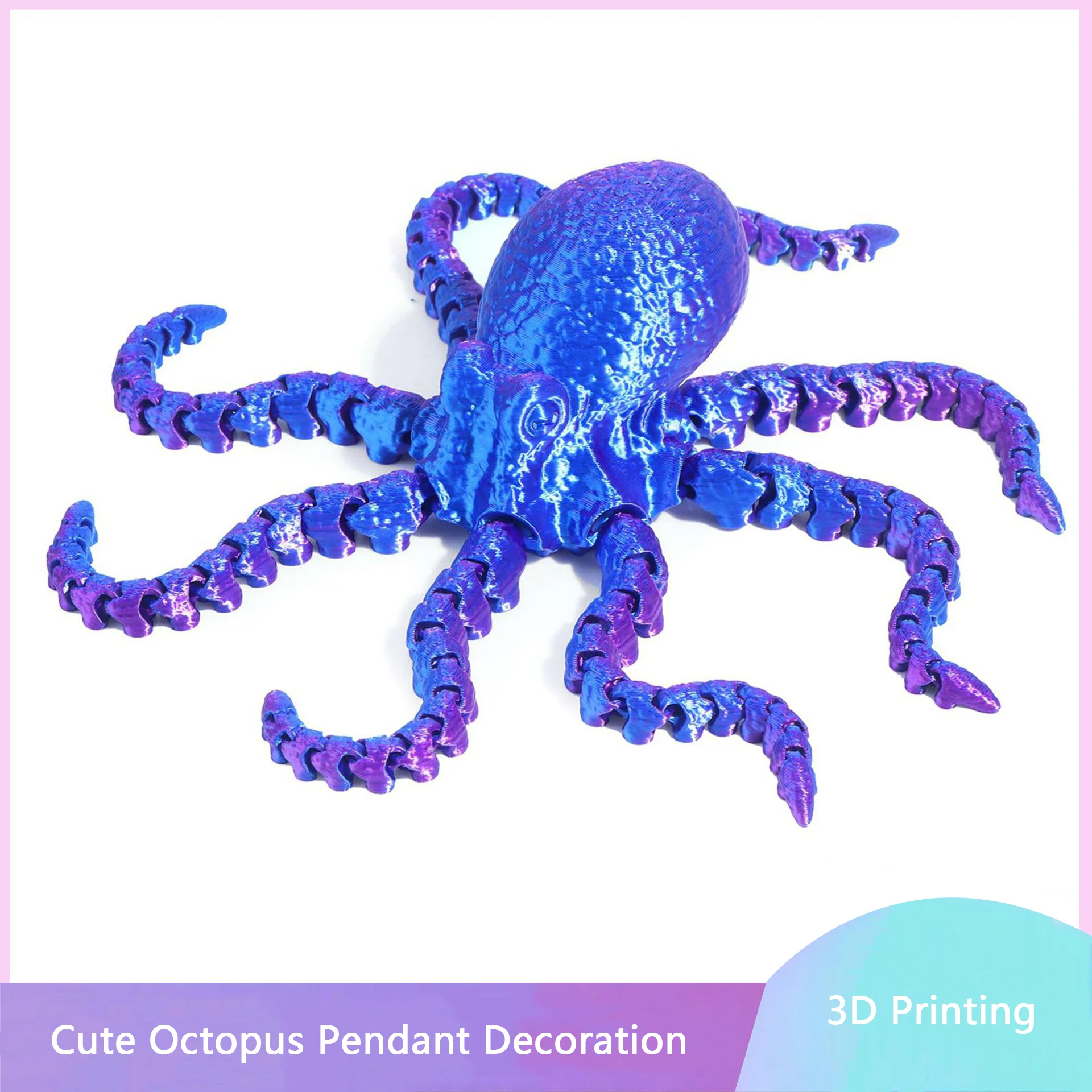 

3D printing 17CM octopus ornament home decoration, internet famous octopus model simulation creative figurine