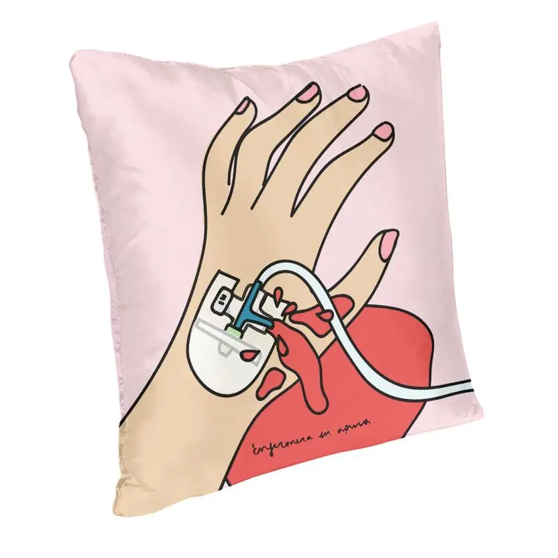 Enfermera En Apuros Doctor Nurse Medical Health Cushion Cover Two Side Throw Pillow Case Living Room Pillowcase Home Decorative