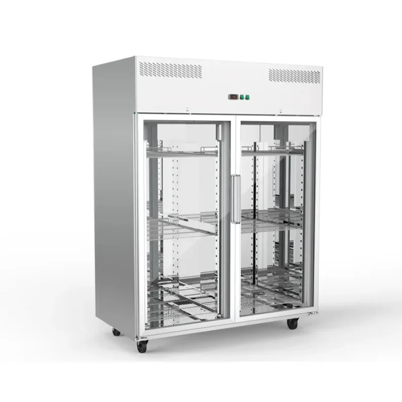 

custom.OEM Double Door Refrigerator Commercial Glass Display Showcase Drink Kitchen Upright Fridge Sale