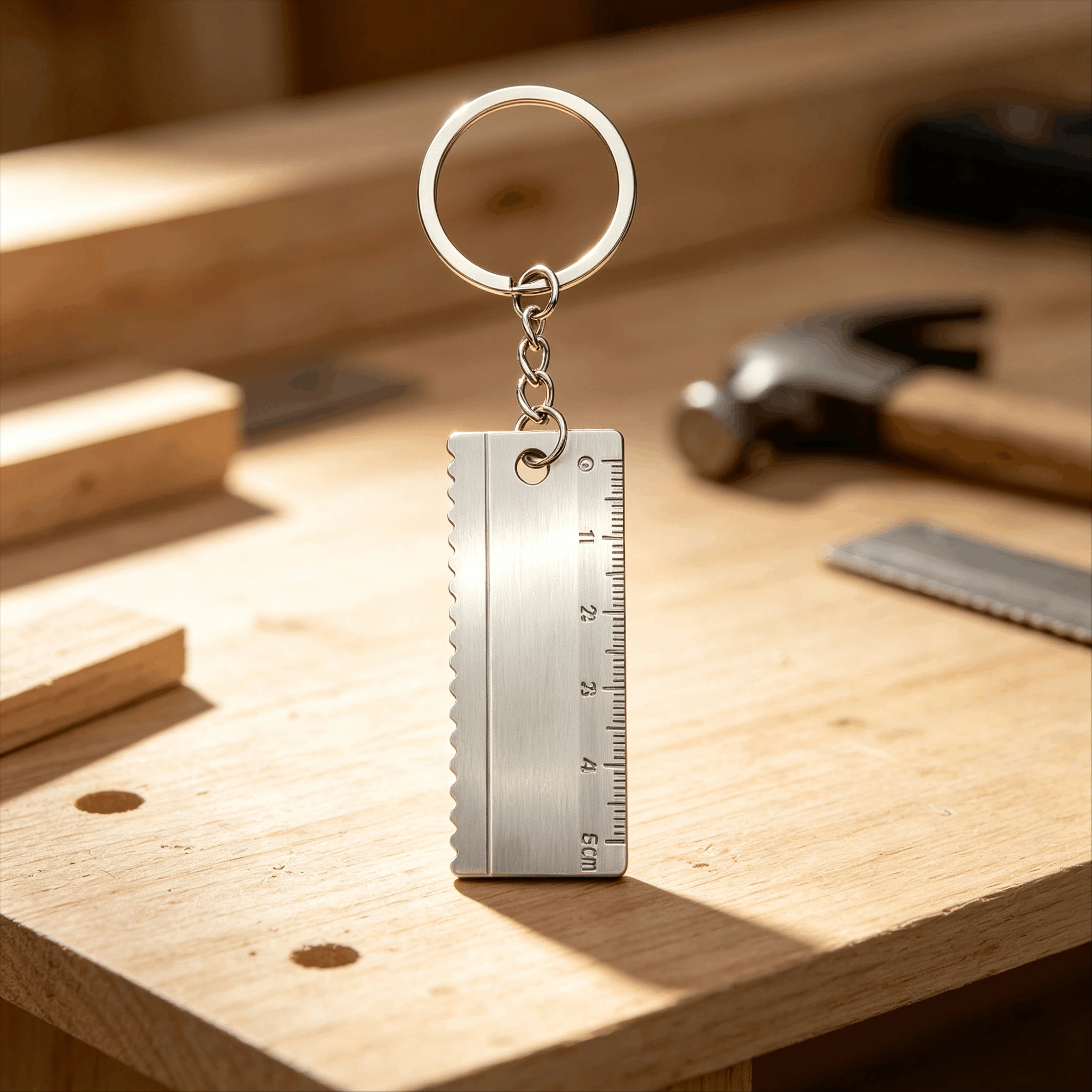 ruler Keychains For Men Car Bag KeyRing Outdoor Combination Tool Portable Mini Utility Pocket key chains