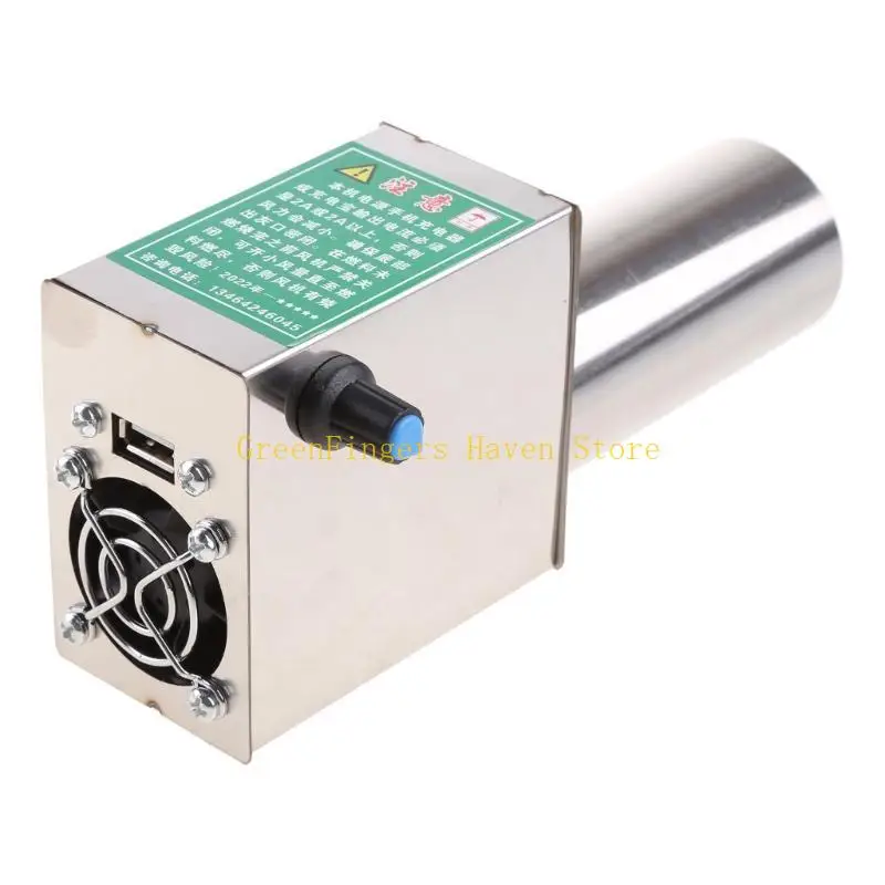 F68D المحمولة USB 5V مروحة مزدوجة قابل للتعديل سرعة شواء منفاخ مروحة بداية مروحة الطبخ #2