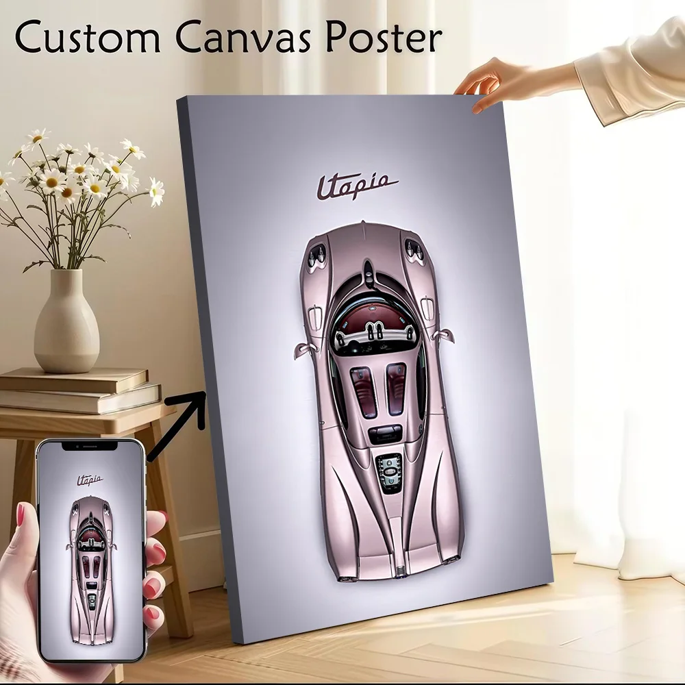 Supercar Utopia Canvas Poster Customizable Printed Canvas Painting Wall Art for Fans Room Decorations Bedroom Decoration Gaming