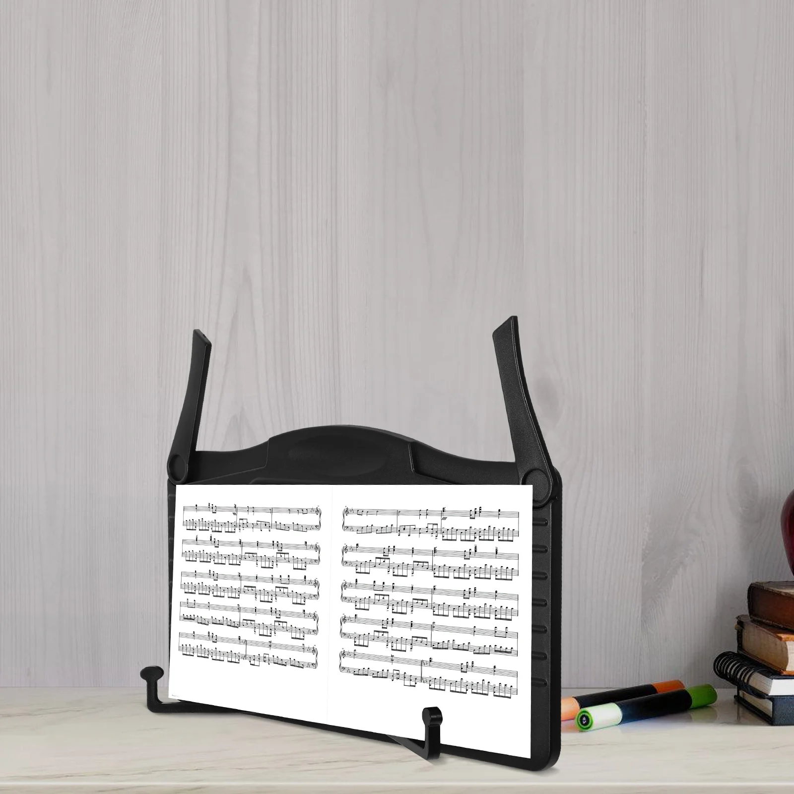 

Music Sheet Stand Portable Stable Desktop Keyboard Book Holder Rack for Piano Scores Textbooks Recipe Cookbooks