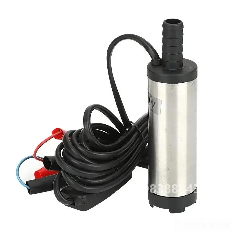 

38mm For Pumping Submersible Pump 12 Volt Fuel Transfer Pump 12V 24V DC Electric 12L/min Stainless Steel Shell Diesel Oil Water