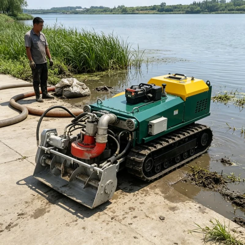 Lake Bottom Desilting Robot Underwater Tracked Vehicle for Reservoir Dam Sediment Removal Customized High Quality