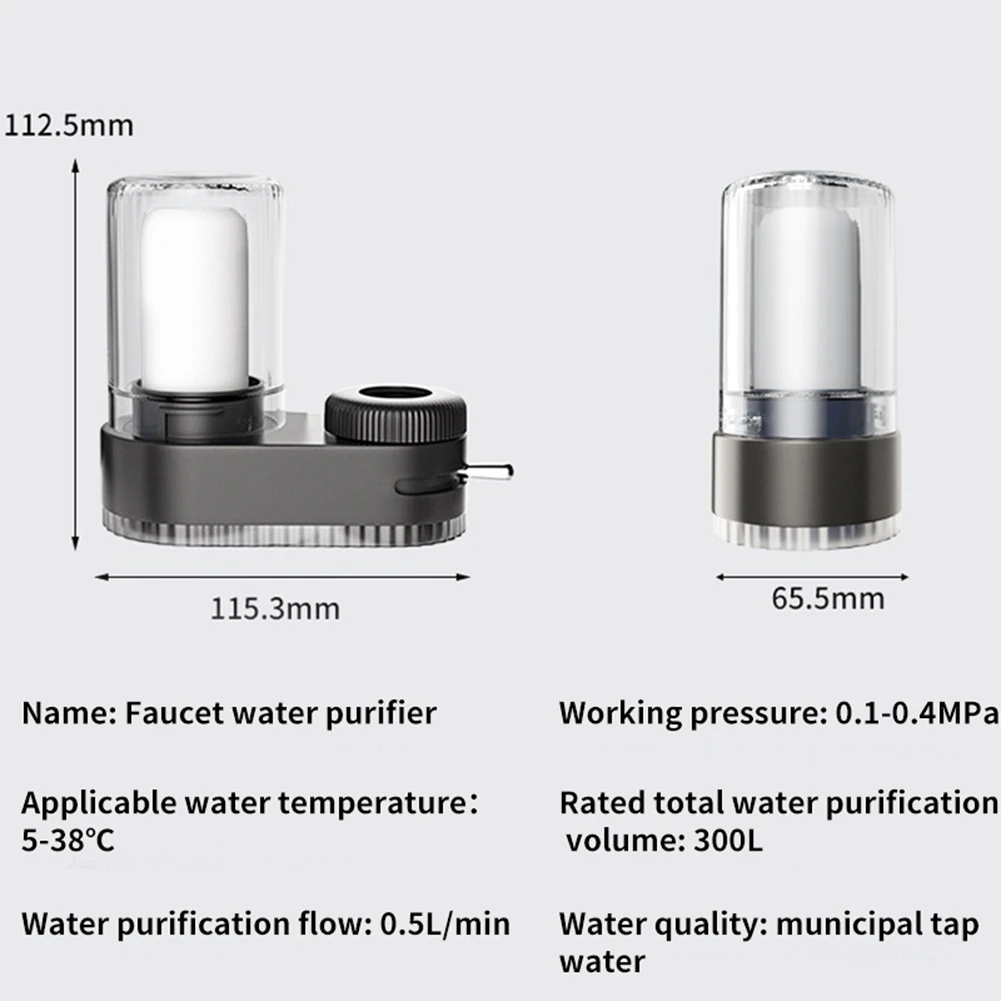 

A24I Tap Water Purifier Faucet Water Filter Sink Kitchen Faucet Washable Ceramic Filter Bathroom Filter Purification Sprayer