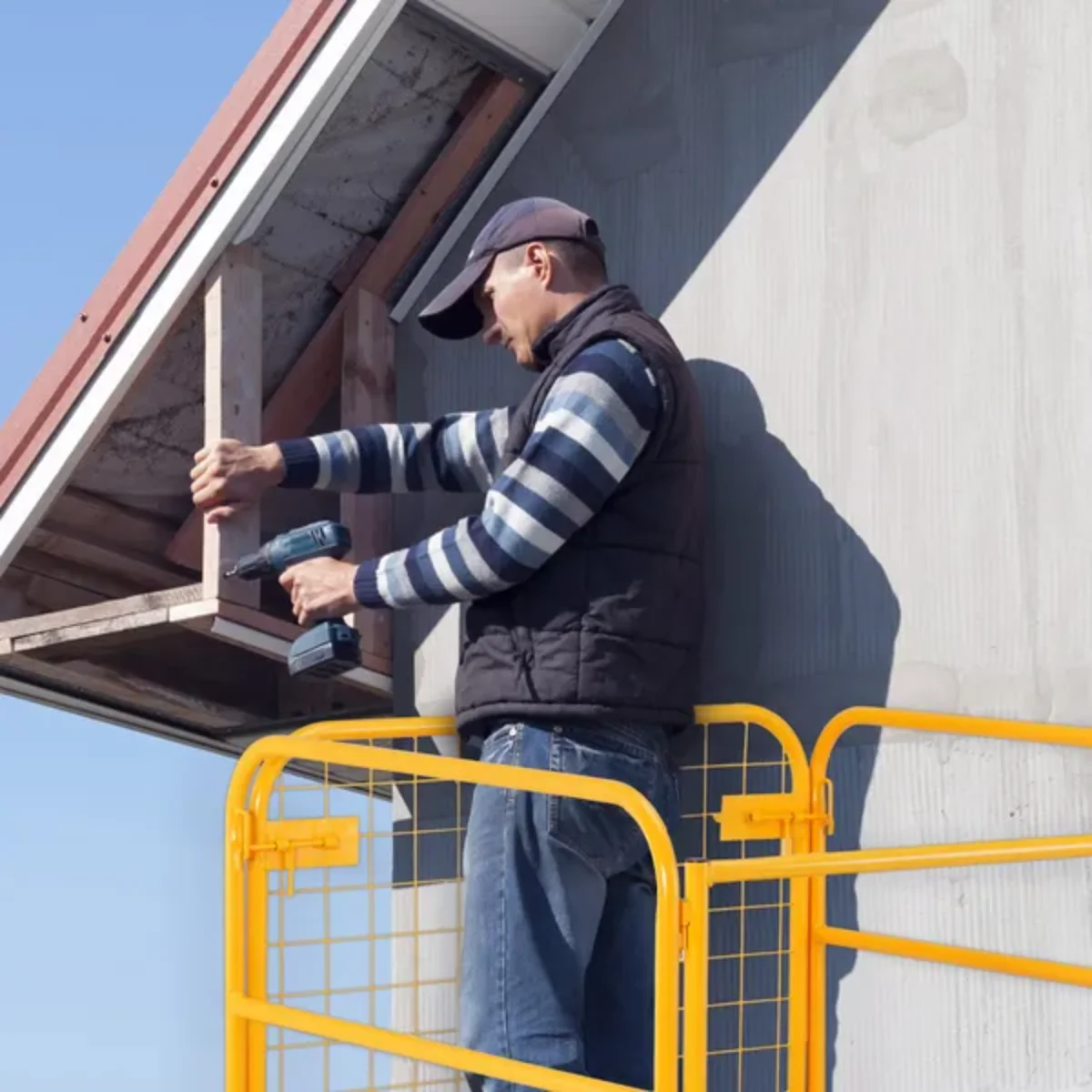 กรงนิรภัยรถยก VEVOR - 1,200 ปอนด์, 36x36 "แพลตฟอร์มพับได้ - ล้อล็อค, รูท่อระบายน้ํา - งานทางอากาศสําหรับ 1-2 คน