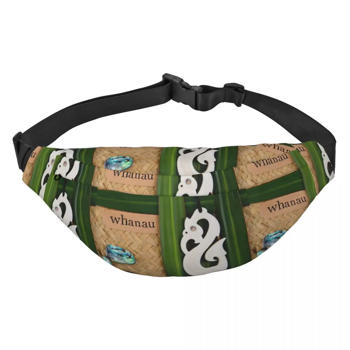 

Personalized NZ Maoris Fanny Pack Women Men Fashion Whanau Family Theme Sling Crossbody Waist Bag Traveling Phone Money Pouch