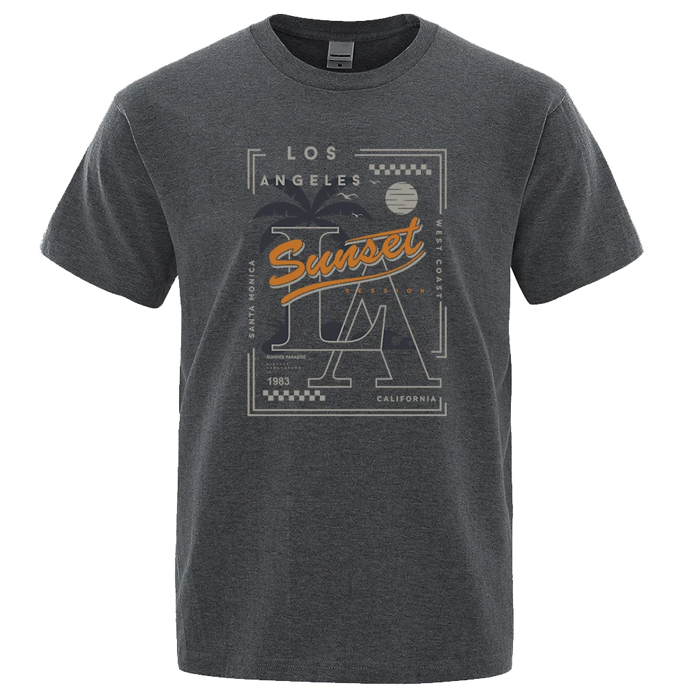 Sunset In Los Angeles, Kalifornien, 1983 T-Shirt Männer Mode Baumwolle T Kleidung Sommer T-Shirts Hip Hop Übergroßen Casual Tops