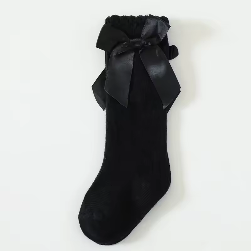 Baby Girls Bow Knee High Socks Cute Kids Girl Student Princess Sock Children Solid Color Cotton Socks Infant Newborn Clothing - Image 11