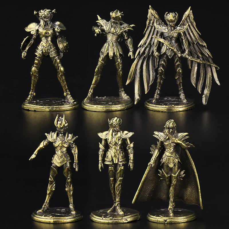 

5cm Saint Seiya Metal Brass Twelve Zodiac Signs Soldier Model Toy Tabletop Game Chess Pieces Ornaments Anime Figure Collect Gift