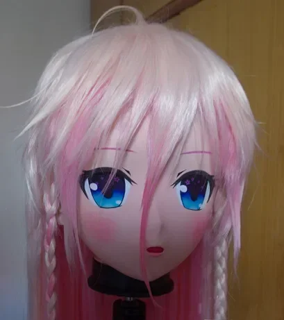 (C2-067) Top qualité fait à la main femme en caoutchouc de Silicone masque facial Cosplay Kigurumi masques crosscommode poupée japonais Anime jeu de rôle