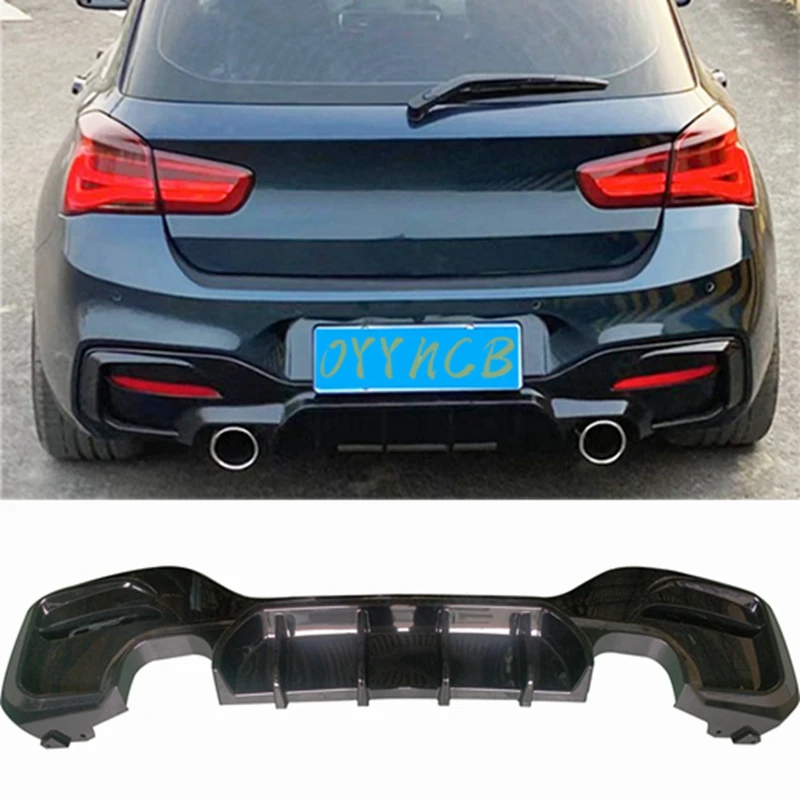 

FOR BMW 1 Series F20 M Sport M135i 2012-2014 2015-2017 Rear Bumper Lip Diffuser ABS Gloss Black Spoiler