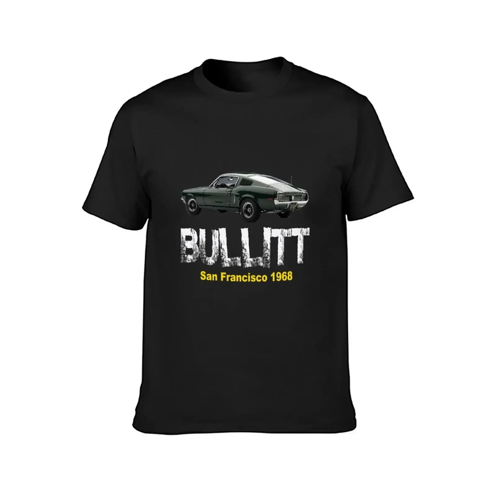 Bullitt mustang classic american car T-Shirt quick drying anime vintage clothes men clothings