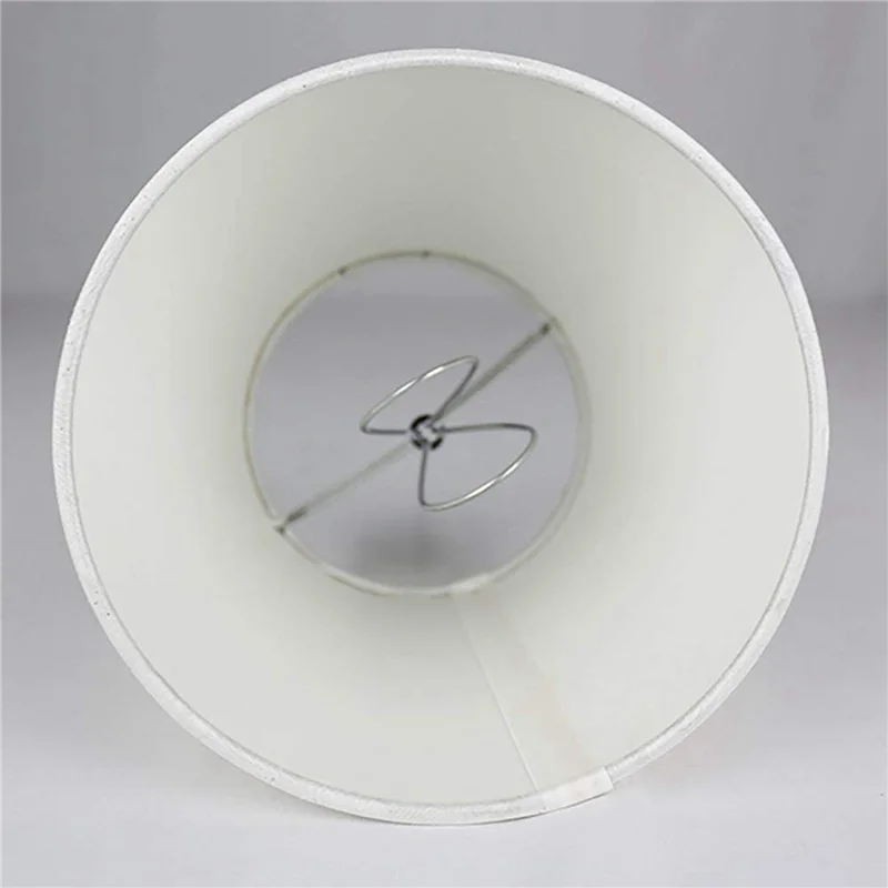 VOFUN-Set di 12 paralumi per lampadari con clip in tessuto bianco, ricambio per lampada da parete E14 lampadario decorazione domestica