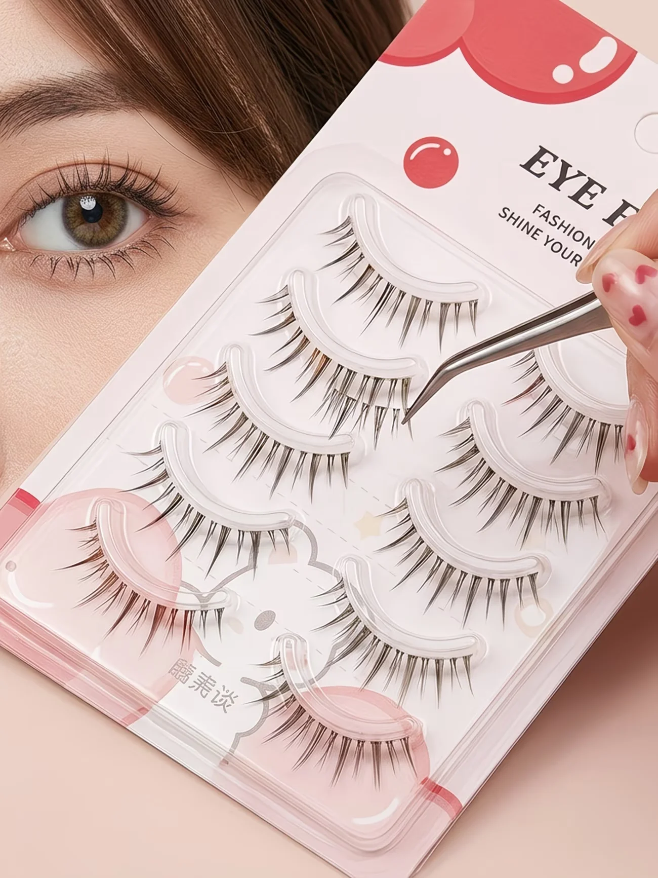 Leichte Comic-Style Künstliche Wimpern |   Hypoallergenes Multipack |   Natürlicher Look, kurzes Design im koreanischen Stil |   Ideal für Cosplay