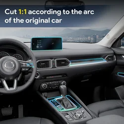 For Mazda CX-5 CX5 2017-2024 Interior Protection Film TPU Anti-scratch Sticker Dashboard GPS Navigation Transparent Accessories