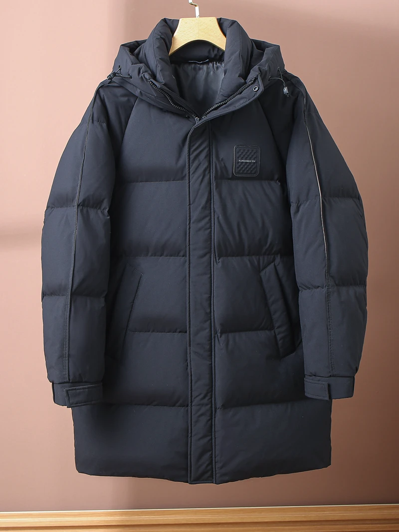 

Men's Winter Puffer Jaet 85 Du down High Fluffy Thiened Windproof Warm Mid-Length Hooded Durable Urban Sle Busin C...