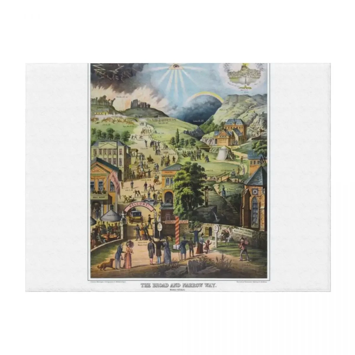 

The Broad and the Narrow Way - 1883 English Edition Throw Blanket Blankets For Bed bed plaid Quilt Bed Blankets