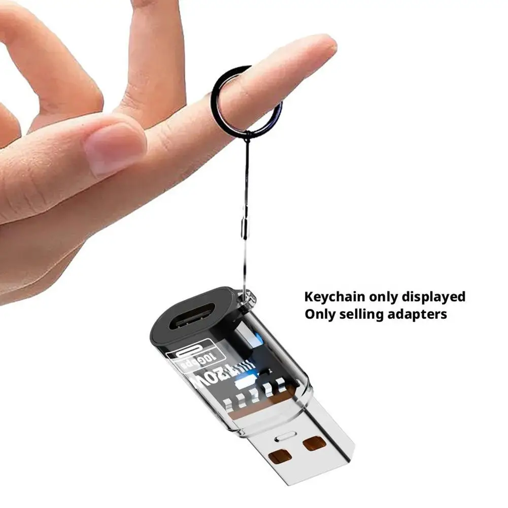 

USB 3.2 Type-A To USB Type-C Adapter OTG 10Gbps 120W Charging Fast Transmission Converter Data 3-in-1 Adapter Headphones W1U7