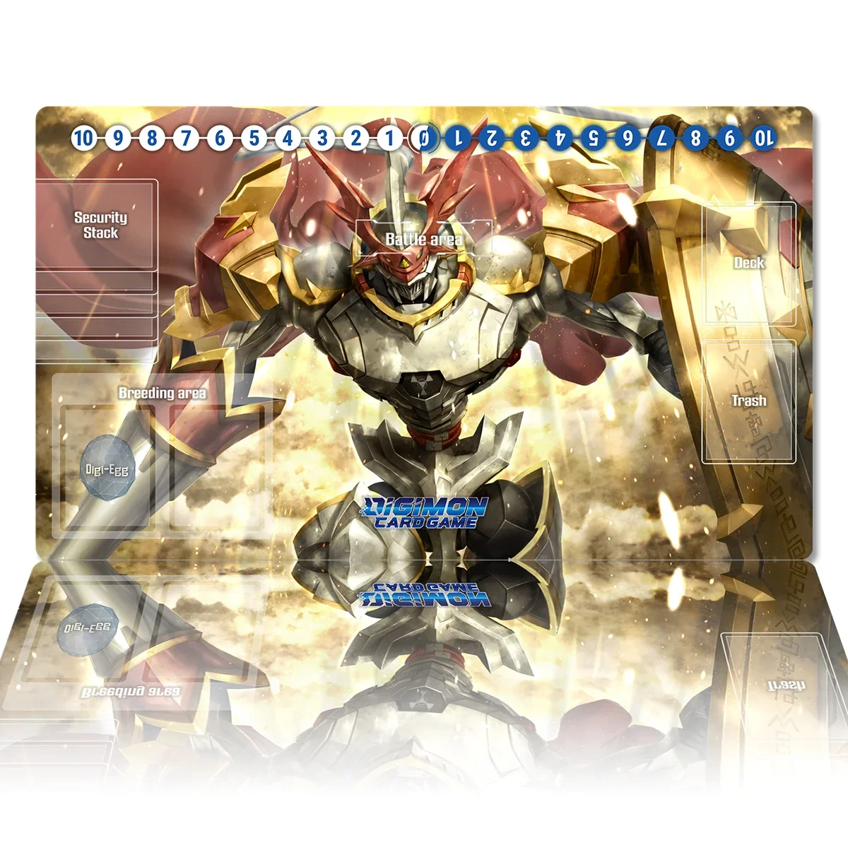 Digimon Dukemon Playmat Galantmon DTCG CCG Mat Trading Card Game Duel Mat Board Game Pad Anime Mousepad Custom Desk Pad Free Bag