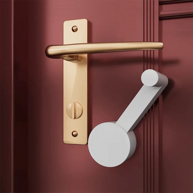 Замок для дверной ручки с защитой от детей, простой в установке, замок с защитой от открытия, замок для дверной ручки для комнаты для домашних животных, устройство для защиты детей