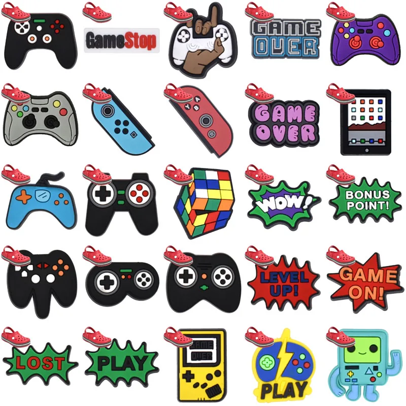 Pin for Crocs Charms Sapatos, Gamepad Decoração, Jeans, Mulheres Sandálias Buckle, Favores para crianças, Homens Emblemas, Menino, Menina Presente, 1Pc