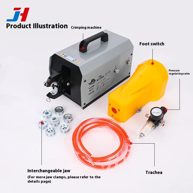 JB-120L Pneumatische Krimptang voor SC Koperen Lugs 6-120mm2 Open Barrel Terminal Crimper