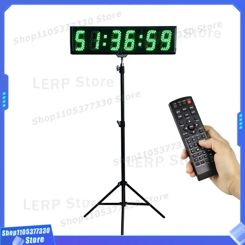 Digital LED Stopwatch with Tripod Stand for Gym Race Finish Line Timing Display Hours Minutes Seconds Counter Chronograph