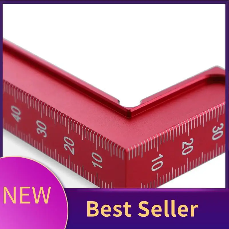 

L-Shaped Square Small Red Graduated Right-Angle Positioning Ruler Aluminum Alloy Woodworking Tool