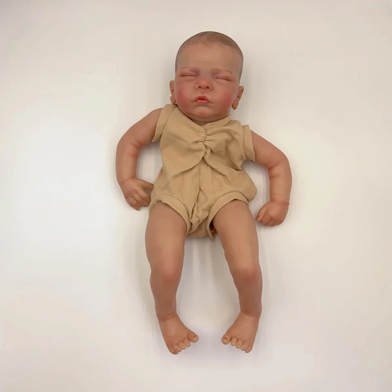 19inch Already Painted Reborn Doll Parts Romy Sleeping Lifelike Newborn Baby Painting with Cloth Body Included